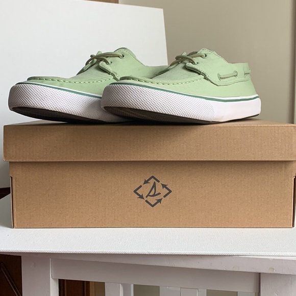 Sperry Bahama II SeaCycled Green Boat Shoes Men’s Size 9.5 - Picture 3 of 14